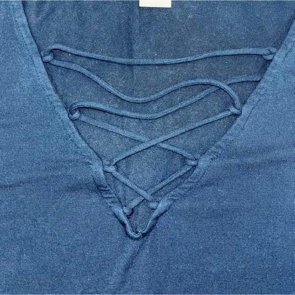 long sleeve, lace-up, old navy shirt - Picture 1 of 3